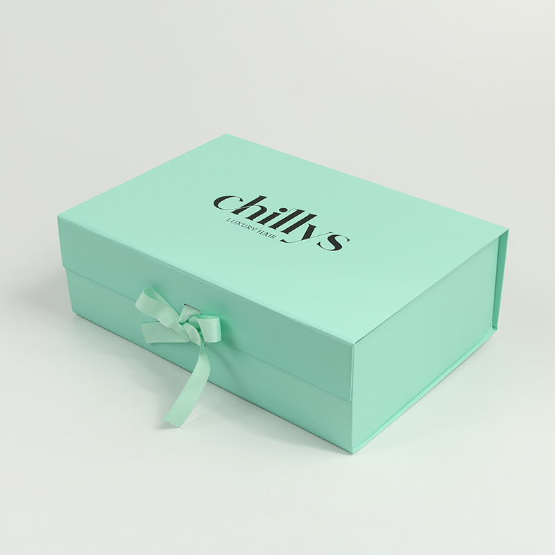 Sinicline foldable craft cardboard box gift box with ribbon