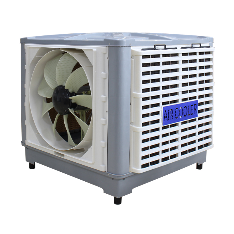 Water evaporative air cooler with 9 fan blade
