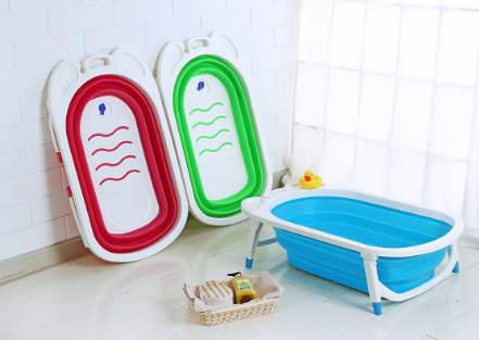 Folding baby bath tub