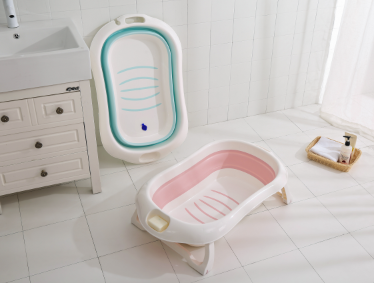 Folding baby bath tub