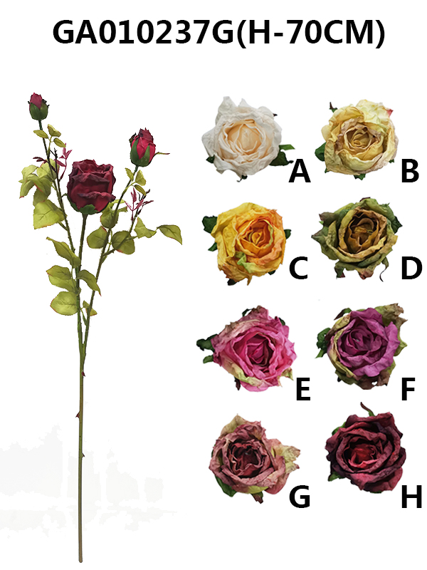 Artificial dried rose*3(H-70CM)