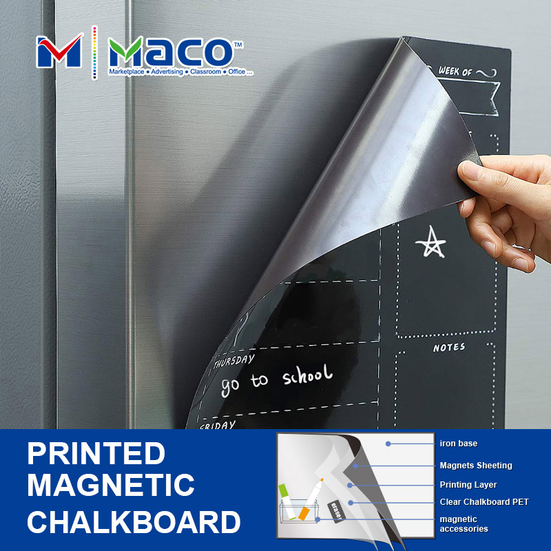 printed magnetic chalkboard