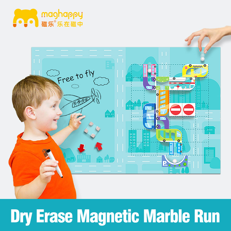 Dry Erase Magnetic Marble Run