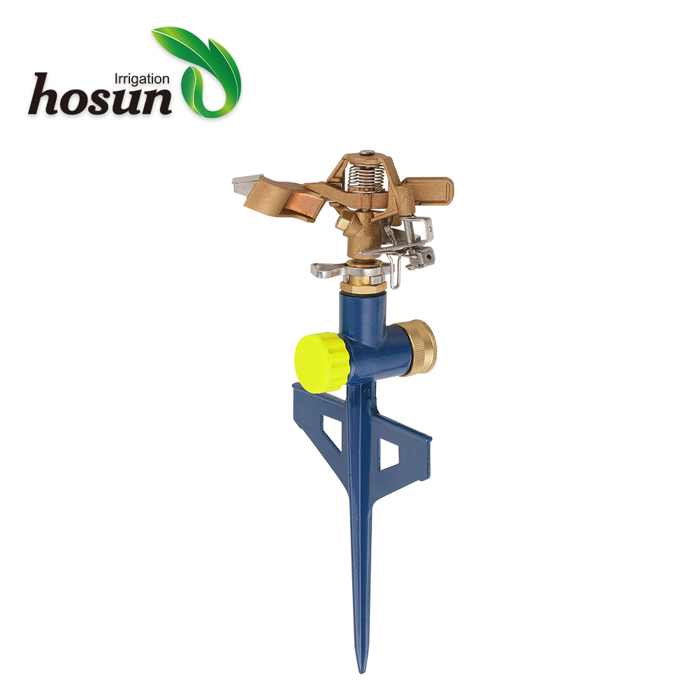 brass impact sprinkler on zinc spike