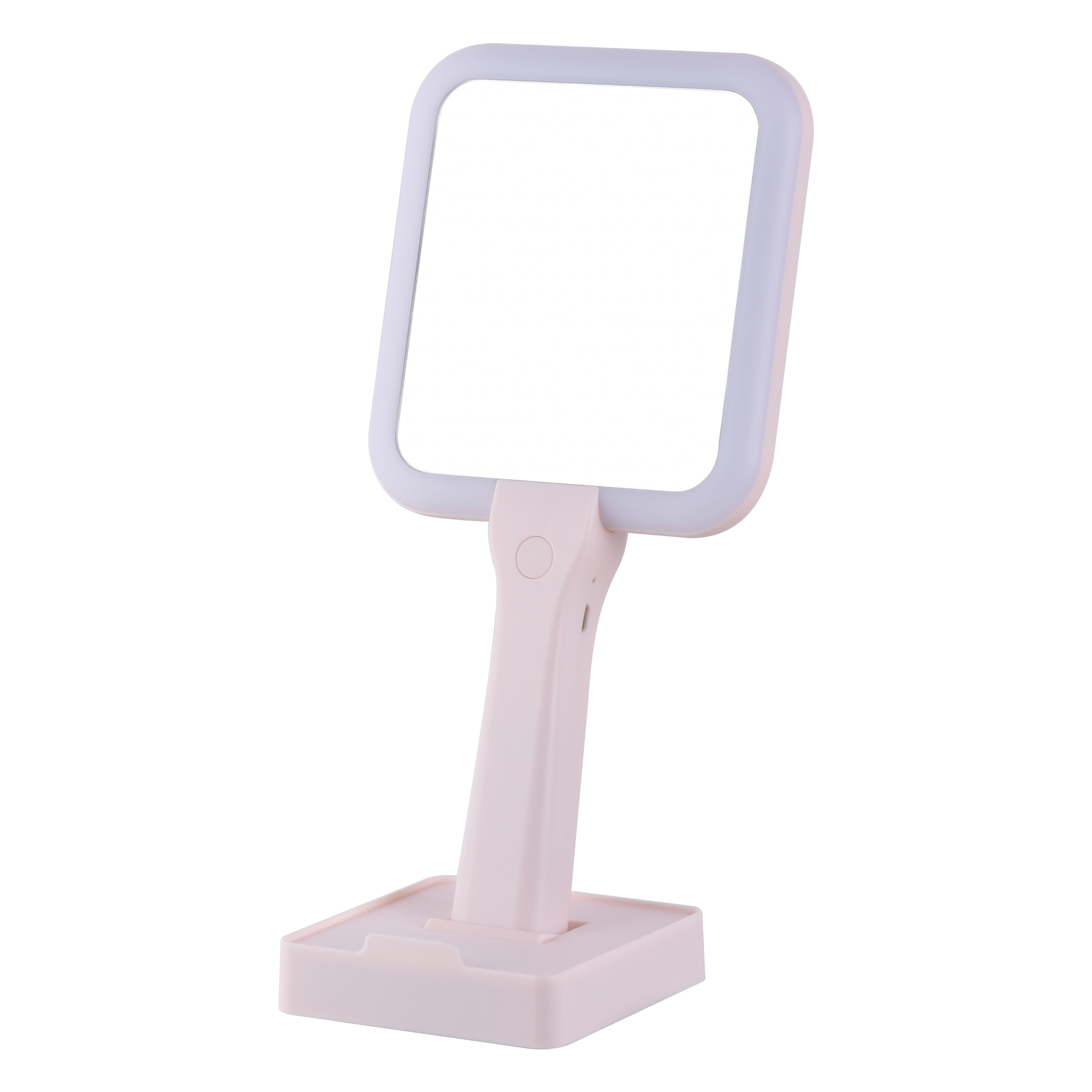 Square LED double sides Two in One Hand Mirror