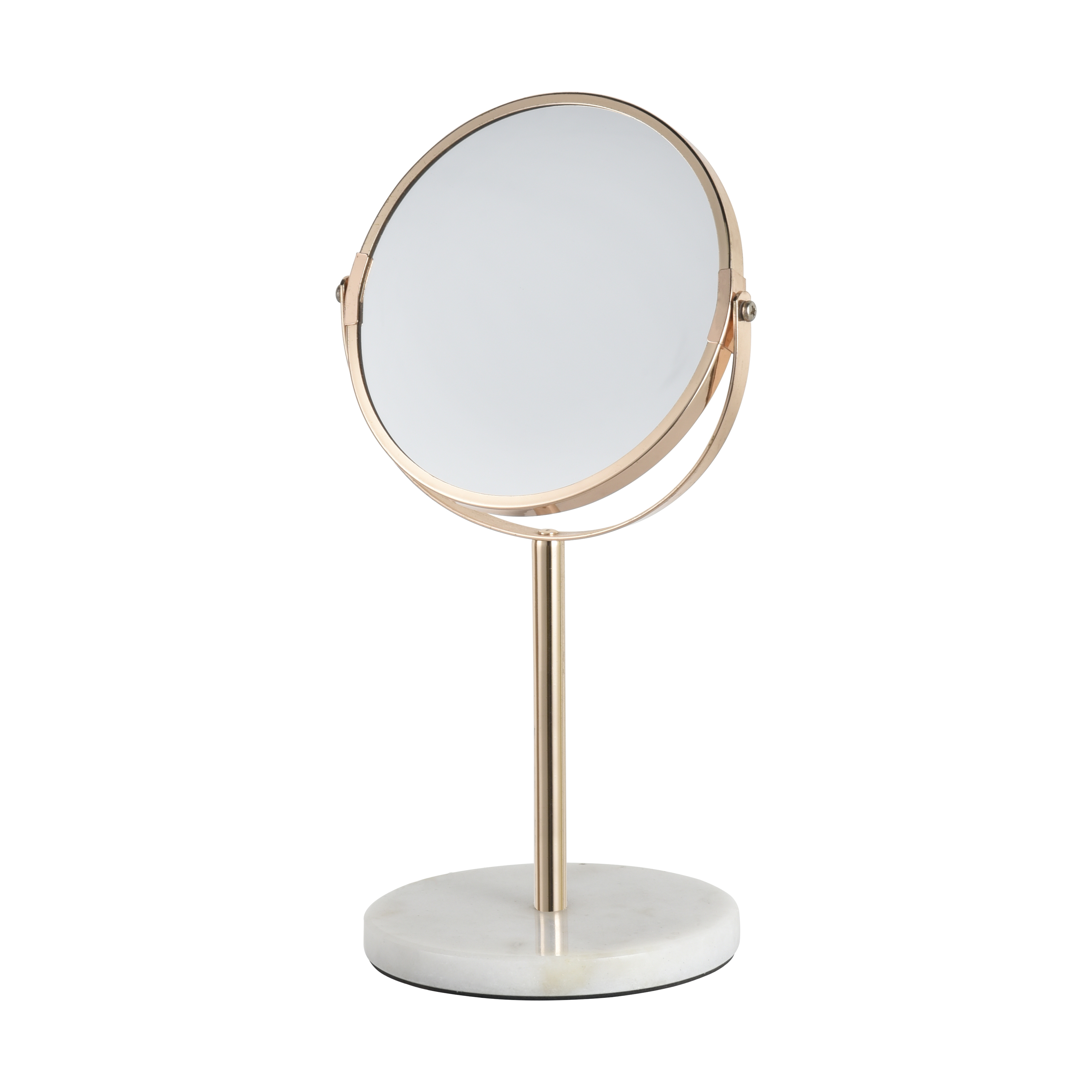 7 inch Ceramics Base Vintage gold table desktop mirror