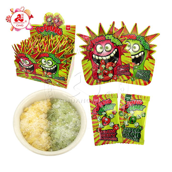 15g popping candy watermelon, strawberry flavors pop rocks candy for europe market