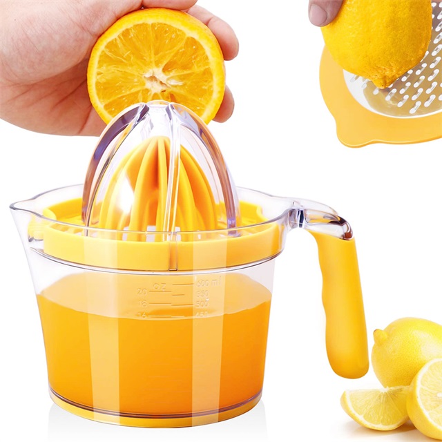Orange Lemon Manual Hand Squeezer With Measuring Cup Cheese Grater