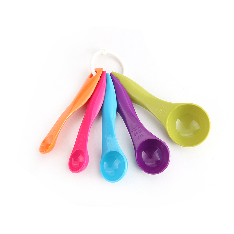 5 Pcs Colorful Plastic Measuring Spoons