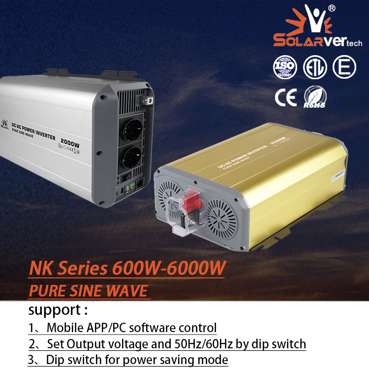 600W 1000W 1500W 2000W 2500W 3000W 5000W 6000W 12v 24v 48v dc to ac pure sine wave power inverter