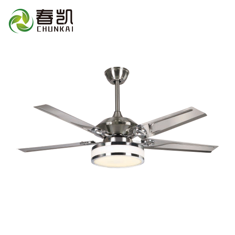 Decorated home 52 inch 4 iron blades remote control ceiling fan with LED light