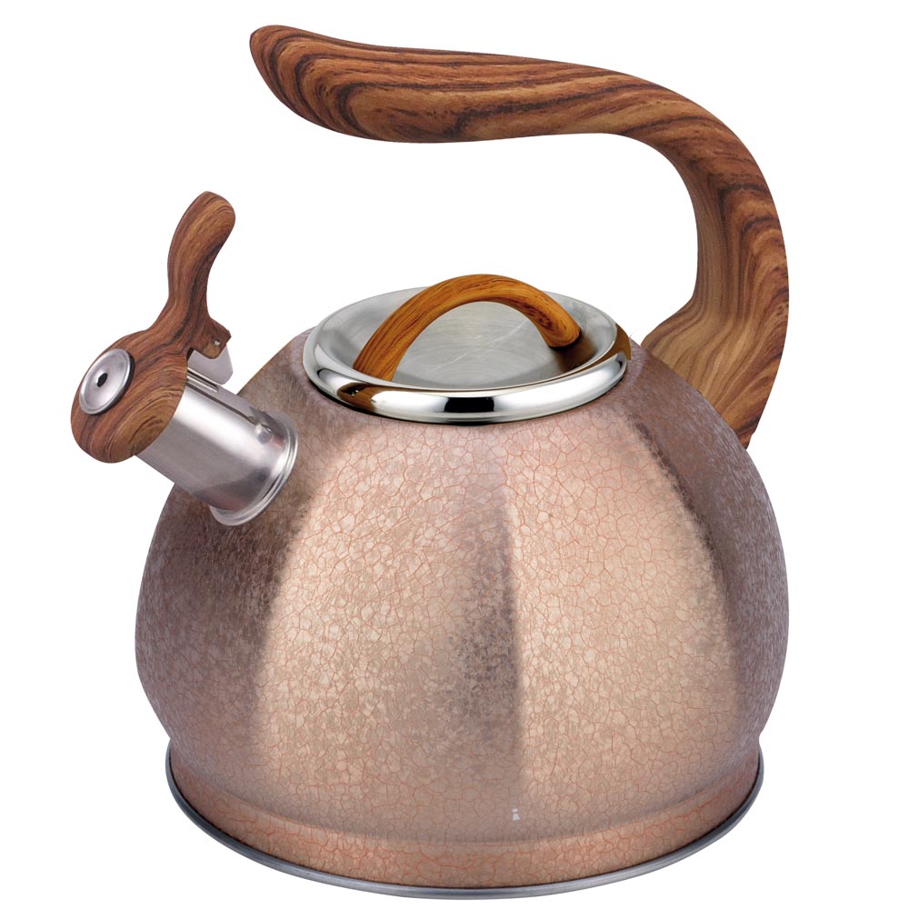 3.0Litre octagon apple shape stainless steel whistling kettle