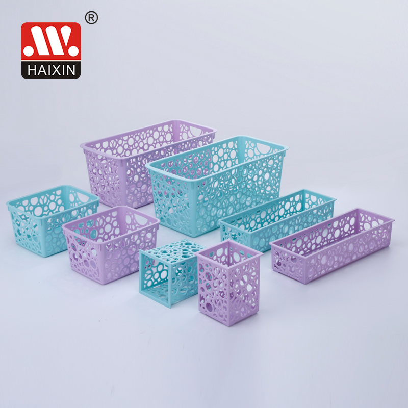 Plastic Storage Basket PP Basket with Handle Handy Basket stackable basket home organizer basket