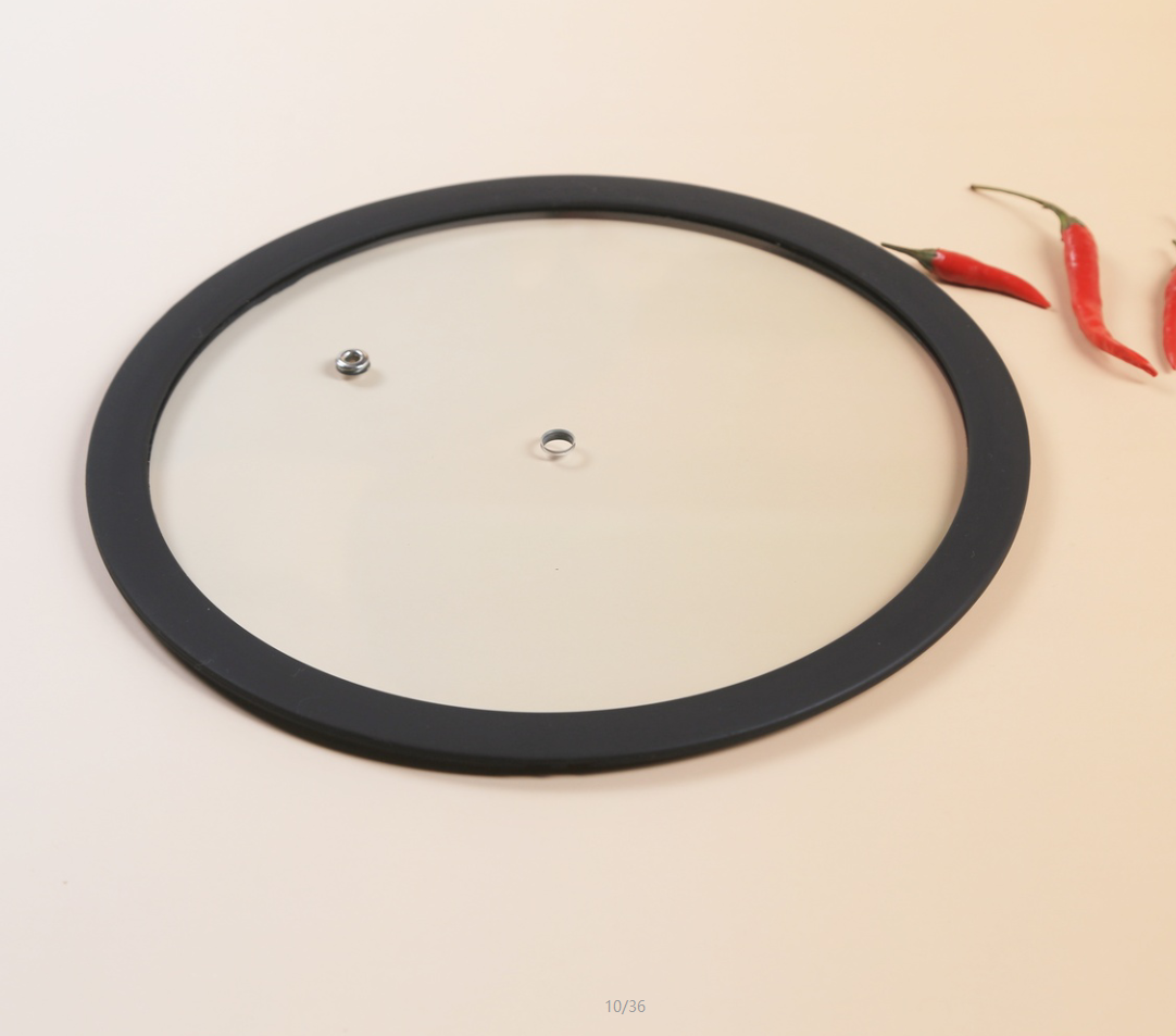 Silicone lid, silicone glass lid glass lid with silicone rim, gray color, all colors are available