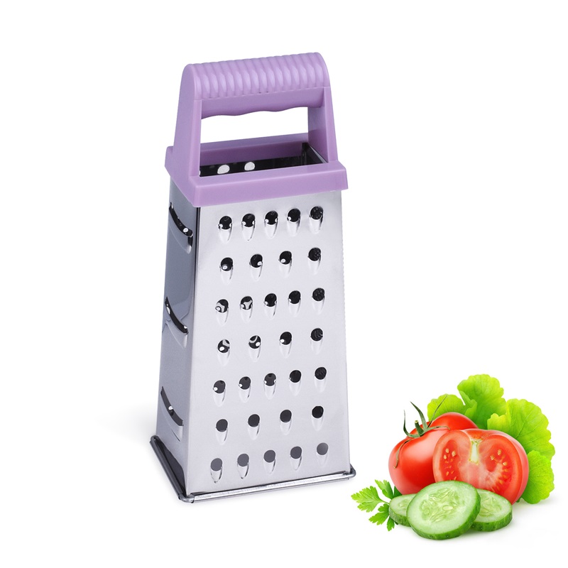 Stainless Steel Cheese Grater 4 Sided 8 Inch Box Grater with a Container Box