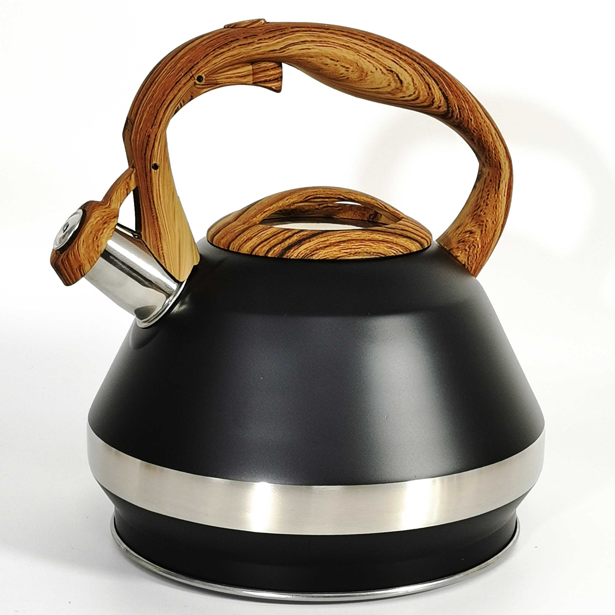 3.4Litre Prismatic apple shape stainless steel whistling kettle