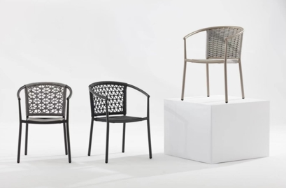Aluminum Braided Rope Dining Chair