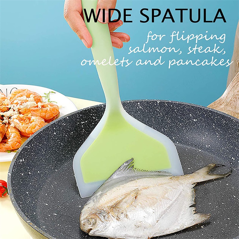 Silicone Pancake Turner Silicone Kitchen Turner Silicone Cooking Turner