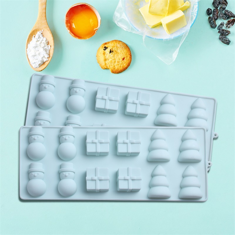 Food Grade ChristmasSilicone Cookie DIY Home Kitchen Tool Ice Cube Trays
