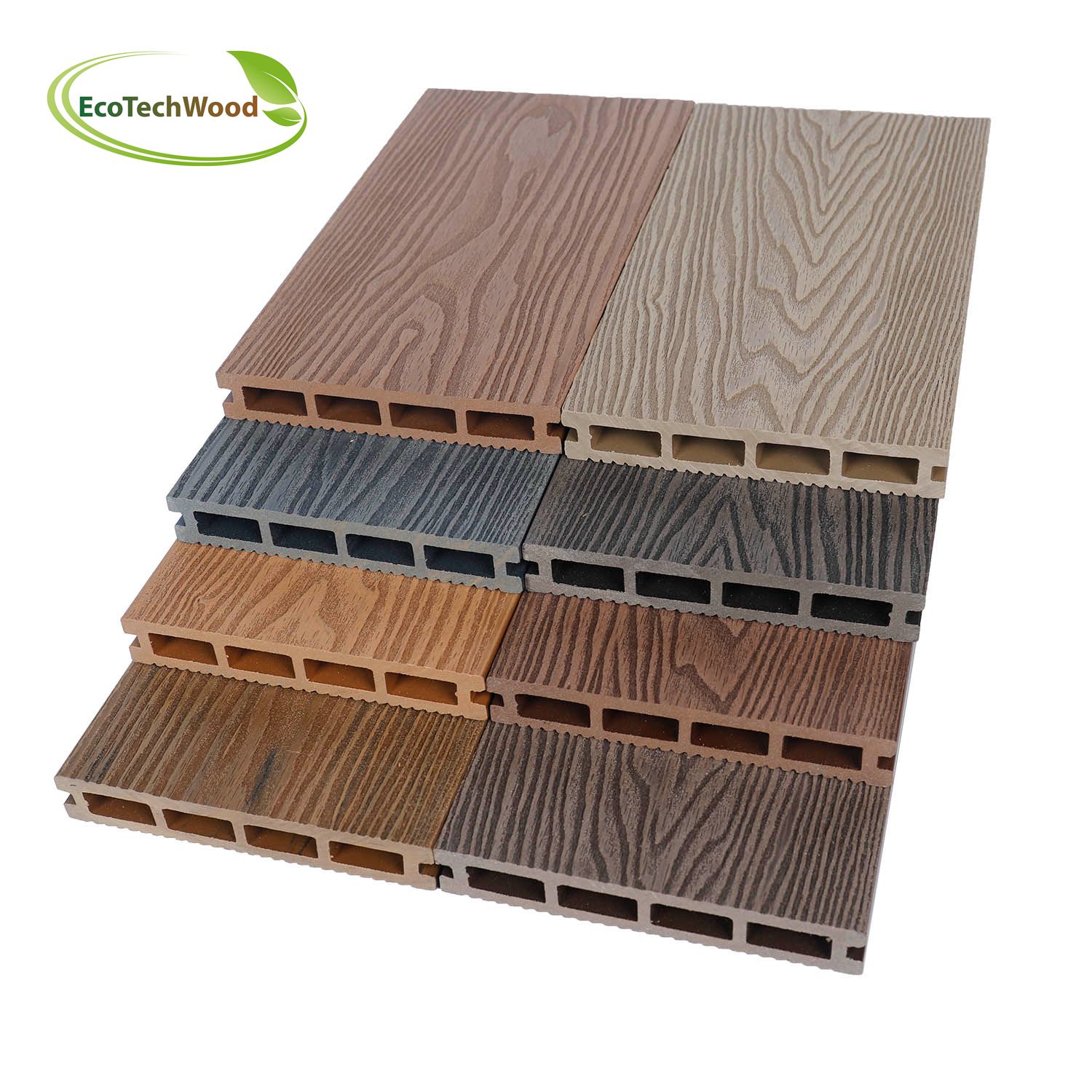 EcoTechWood 3D Wood Grain Composite Decking WPC Exterior Floor