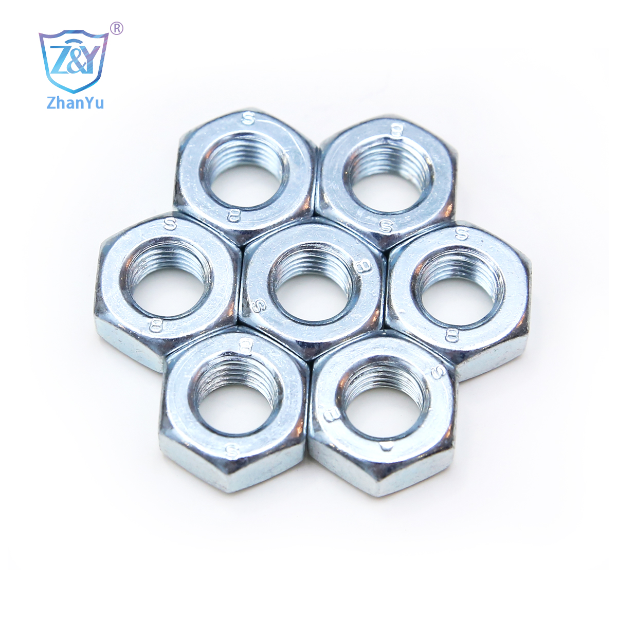 DIN934 Hex Nuts Zinc-Plated High Quality