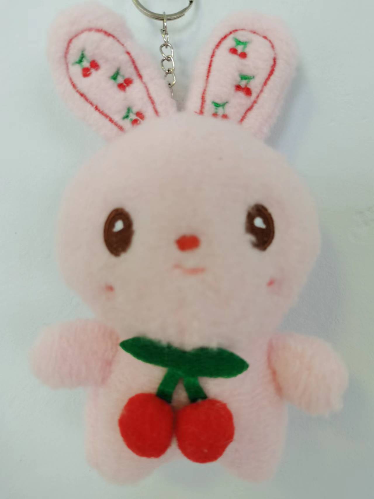 Plush bunny keychain