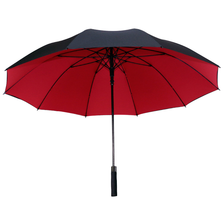 Wholesale Custom Print Logo Golf Straight Umbrella Windproof Auto Open And Closed Umbrella