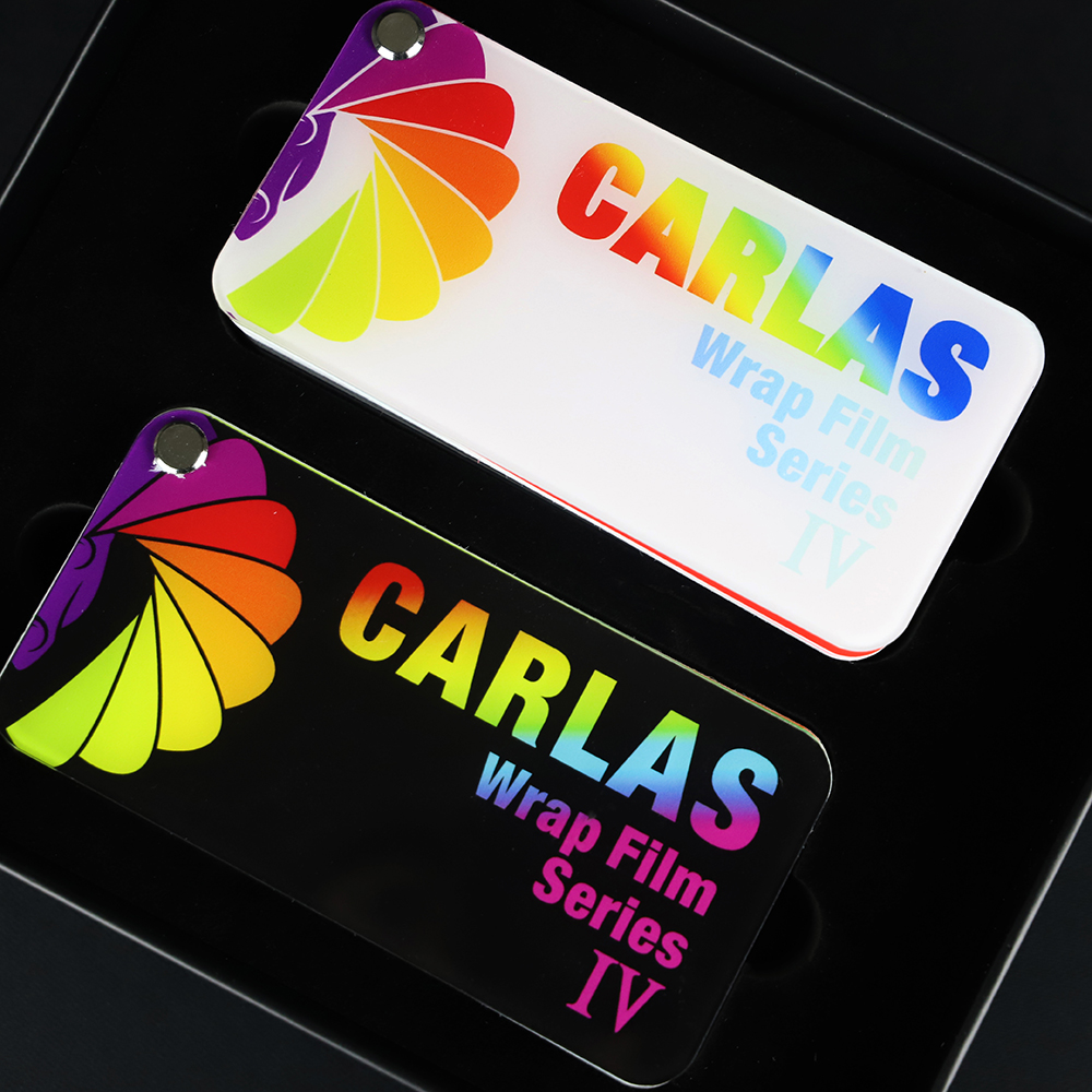 Carles fourth generation latest car wrap film samples color card set