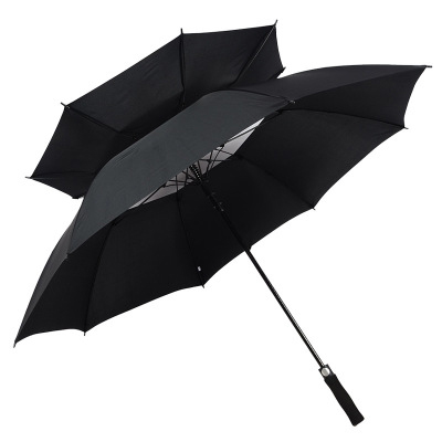 Wholesale Extra Long Auto Open 2-layer Windproof Golf Vent Umbrella