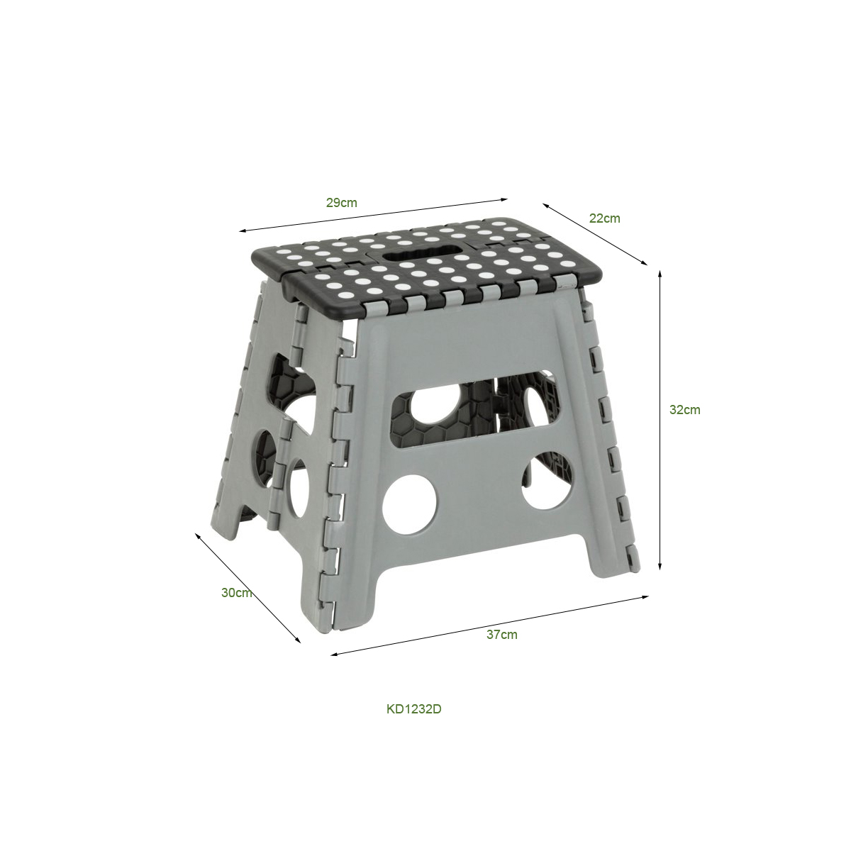 13” Plastic folding step stool