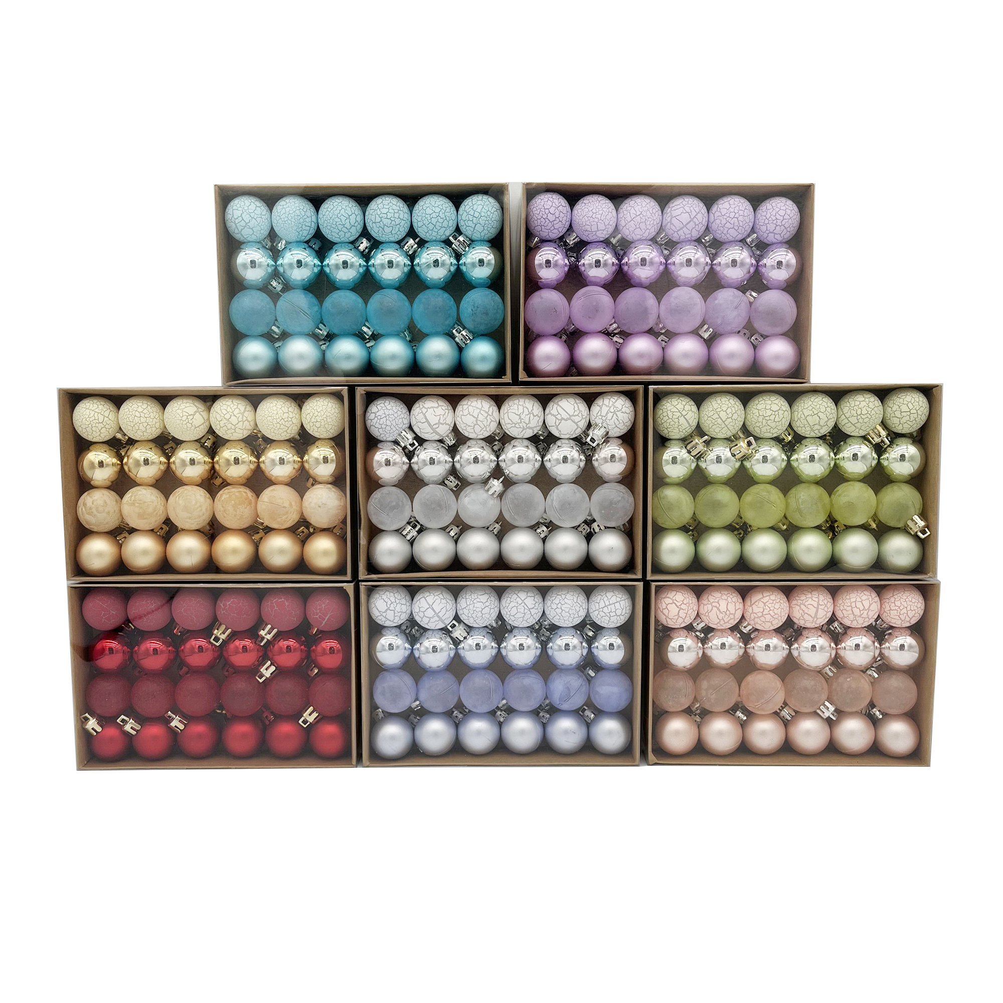 3cm Christmas Balls, 24pcs In Paper Box