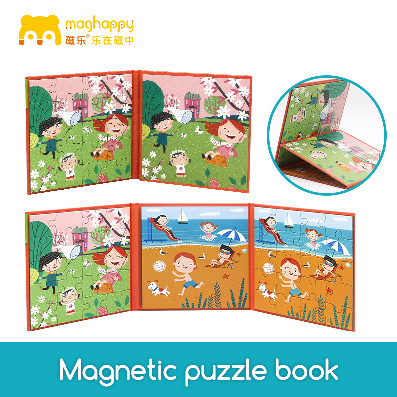 Magnetic puzzle book