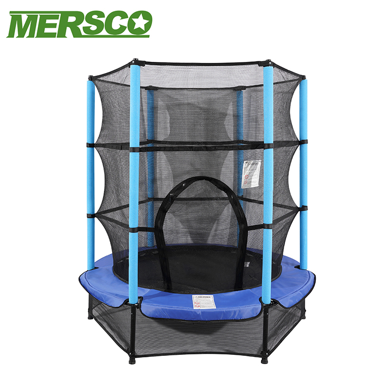 Fitness Kids Mini 55 inch Round Trampoline with Protective Net Trampoline Indoor