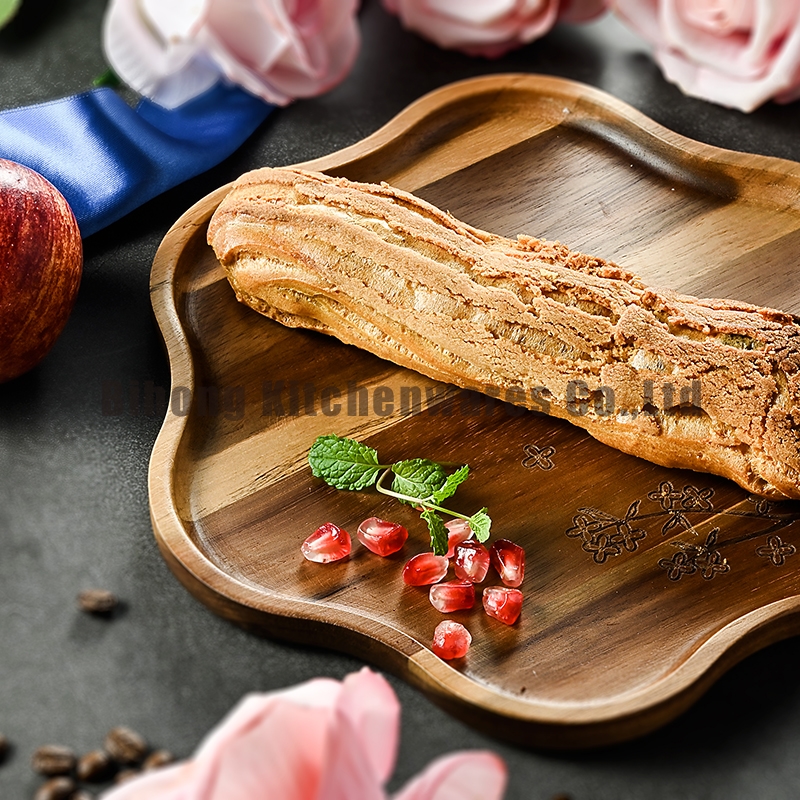 Flower Shape Wooden Tray 25cm