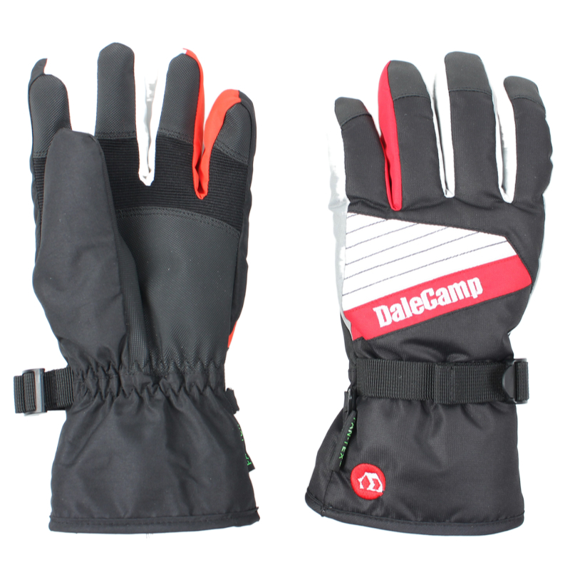 Ski Gloves with polyester outshell and lining and PU palm for women men winter