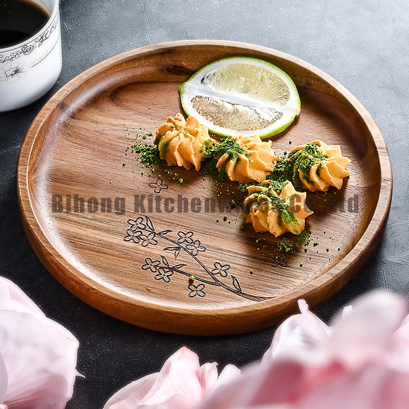 Round Shape Wooden Tray 20cm