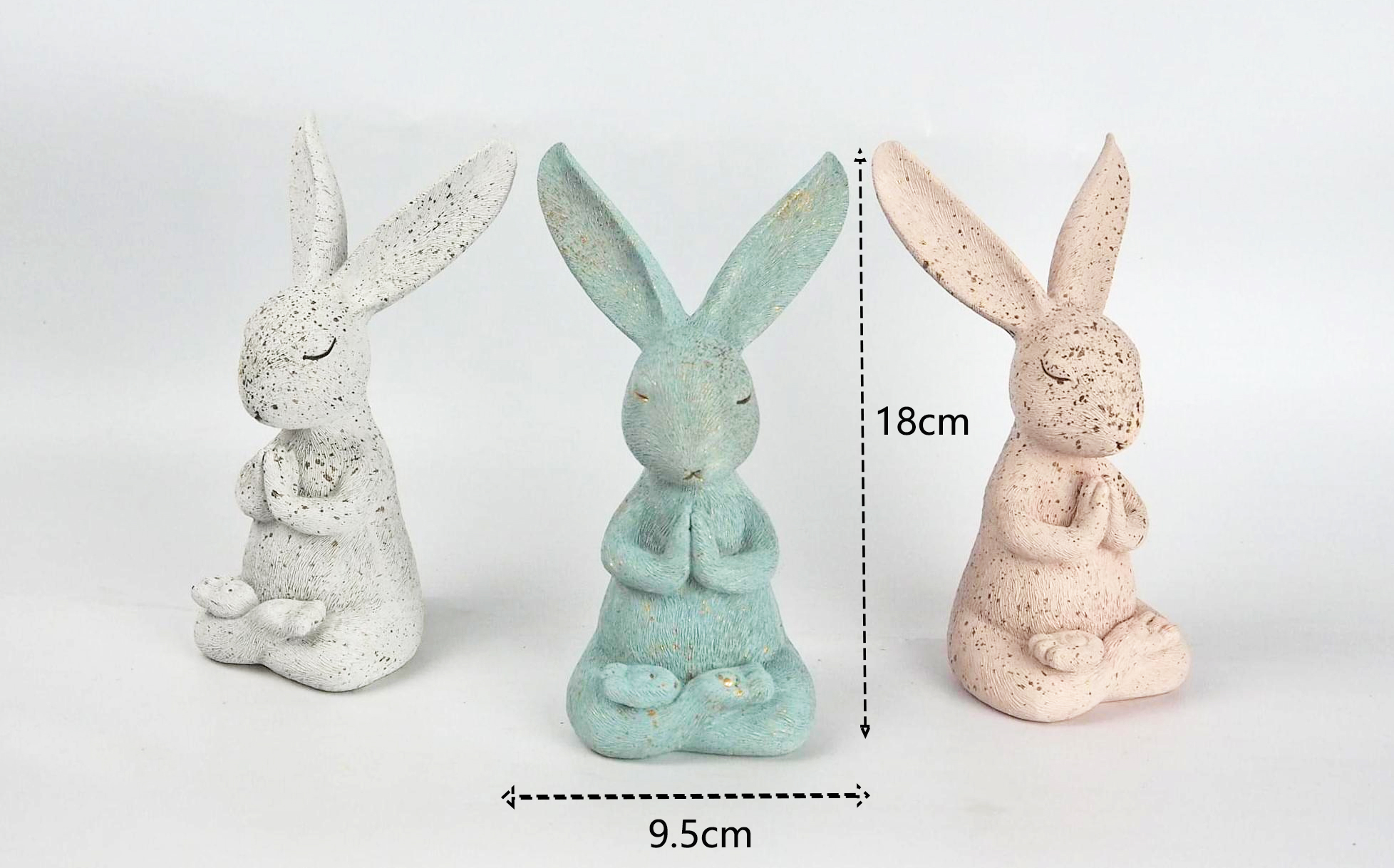 Fashion resin yoga bunny home décor and office décor