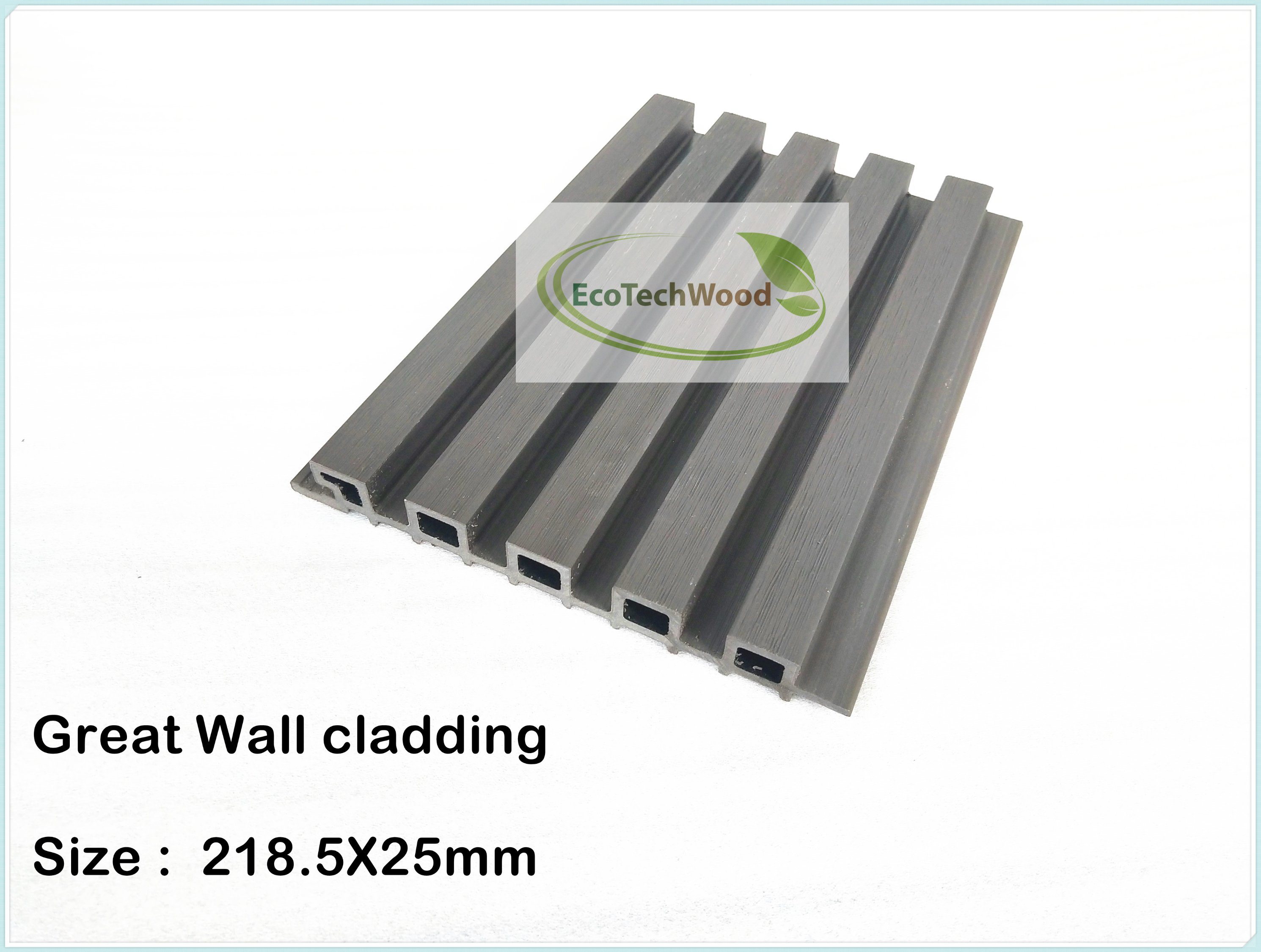 EcoTechWood Co-extrusion Wall Cladding WPC Five Fluted Wall Panel Exterior