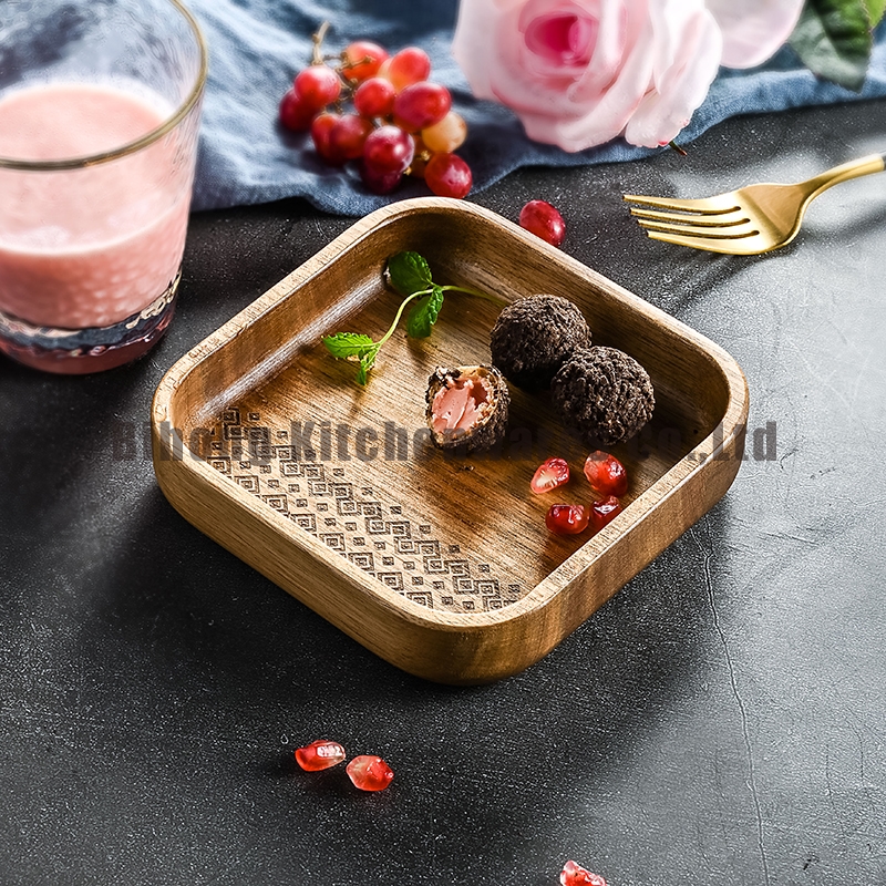 Square Wooden Tray 14cm