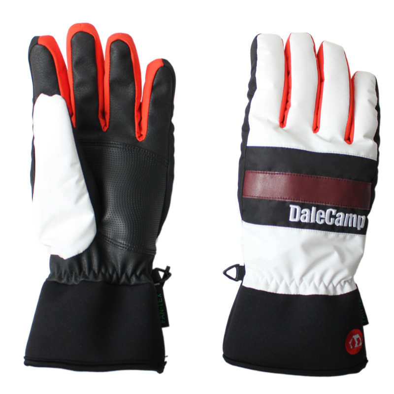 Ski Gloves with polyester outshell PU palm and polyester lining for women men winter
