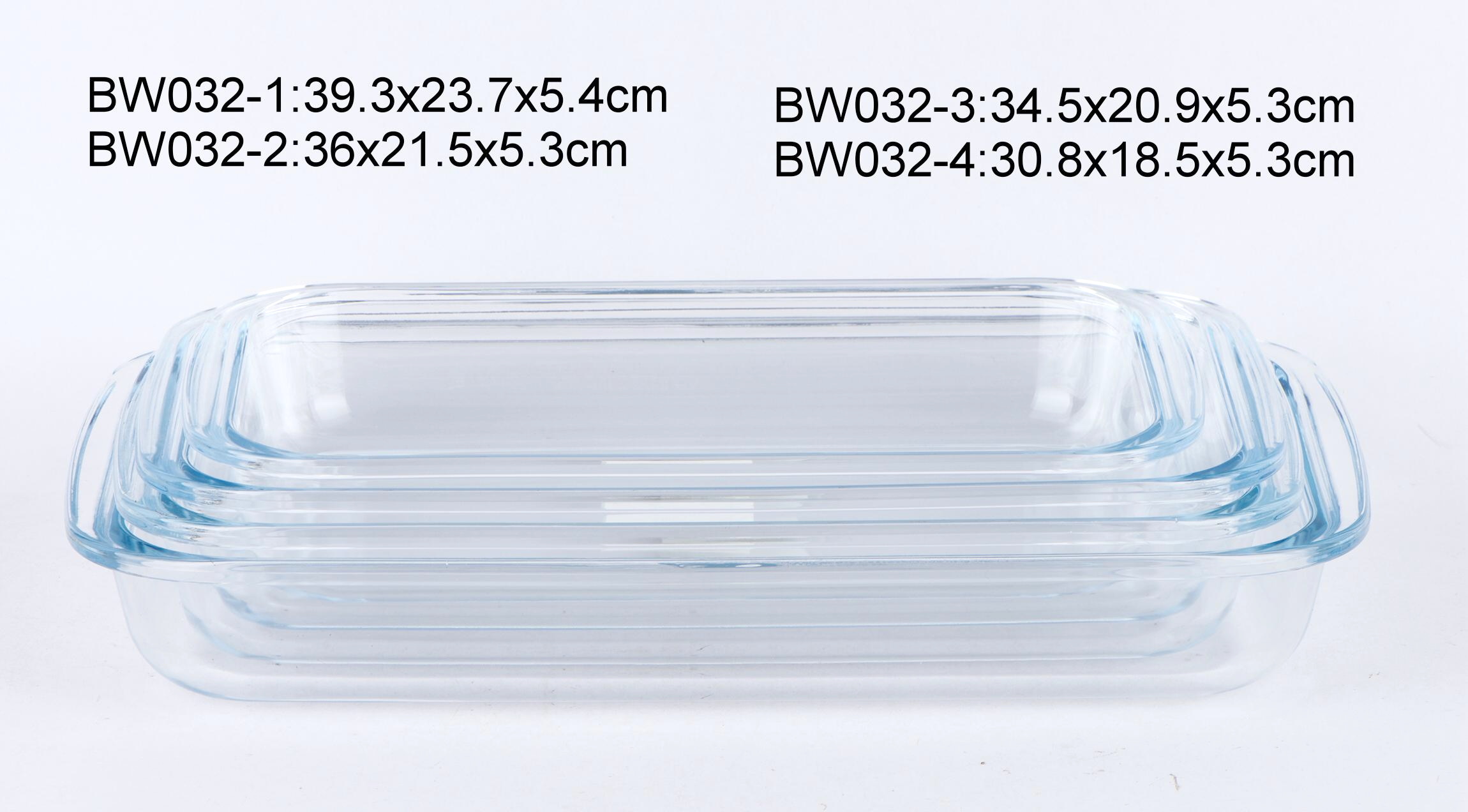 rectangular borosilicate glass baking plate
