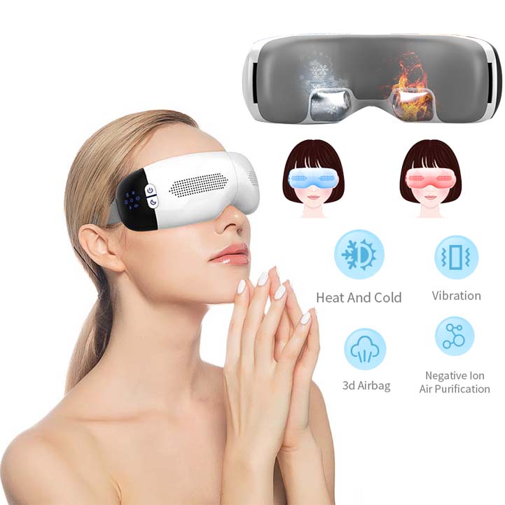 Air Compression Vibration Professional Anti Age Eye Massager Cooling With Heat