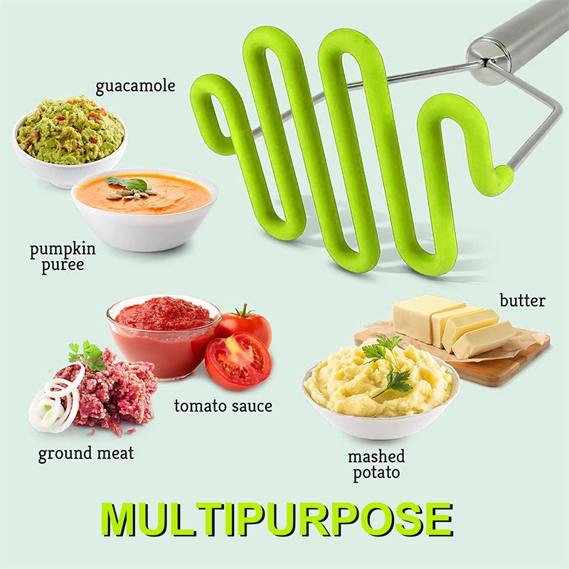 Potato Masher Stainless Steel Hand Wire Food Masher Kitchen Tool