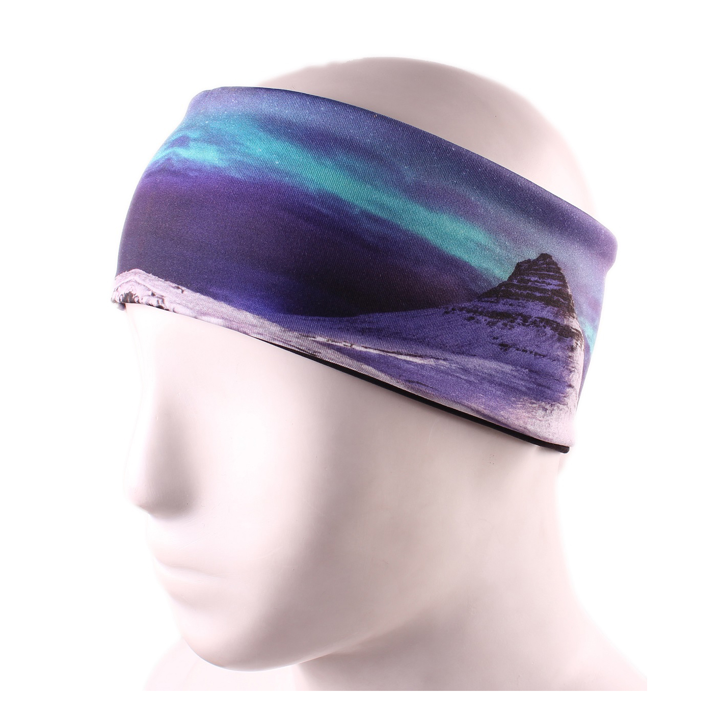 Running headband with customized printing double layers sretchy for winter sport outside