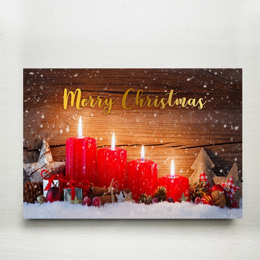 Custom Decorative Painting LED Lights Christmas Day Wall Painting Murals