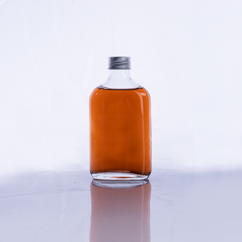 100 ml 200 ml 250 ml 350 ml flat square liquor glass wine bottles for cold brew coffee milk juice