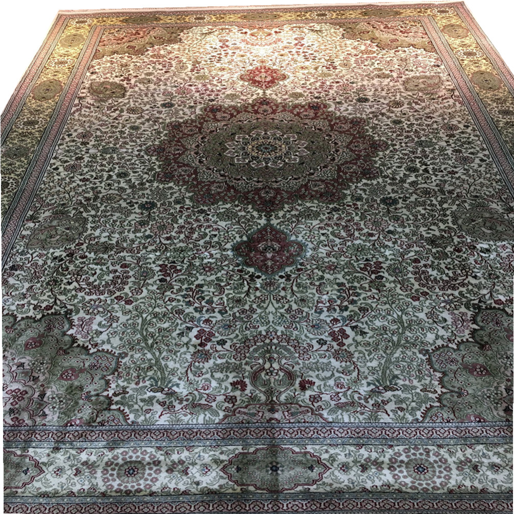 Persian splendor 6x9ft homehotel meeting room handmade silk persian carpet