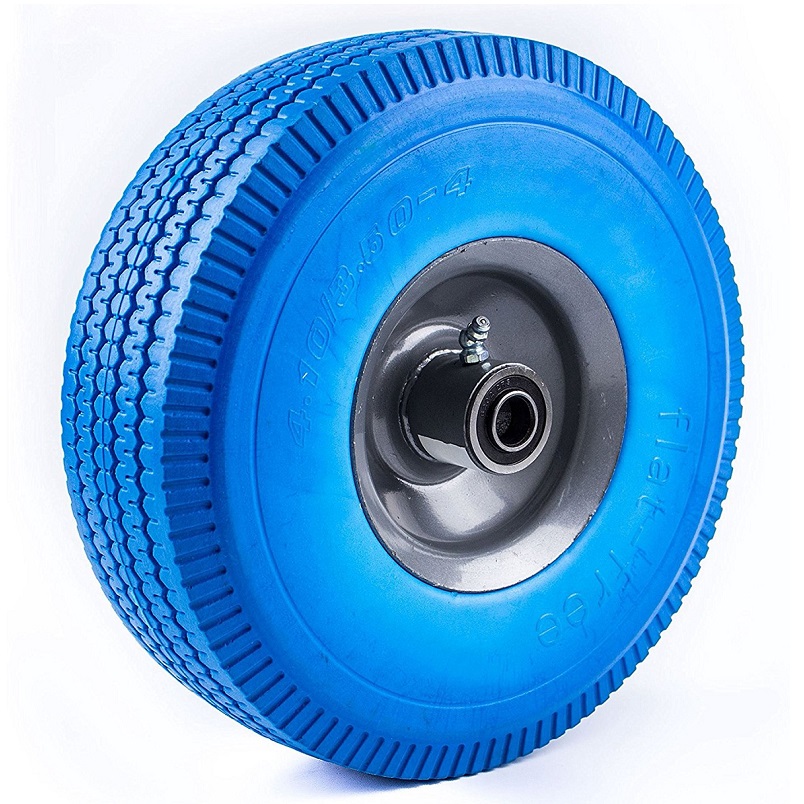 PU foam Puncture proof polyurethane foam wheel wheelbarrow flat free solid not flat tubeless tire