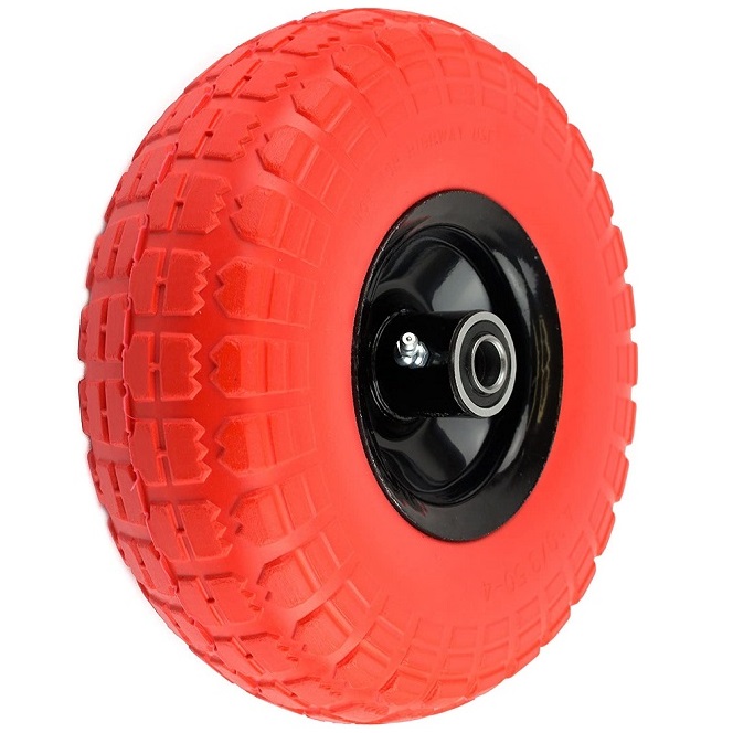 PU foam Puncture proof polyurethane foam wheel wheelbarrow flat free solid not flat tubeless tire