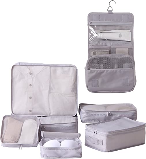 Travel packing cubes 7-piece set